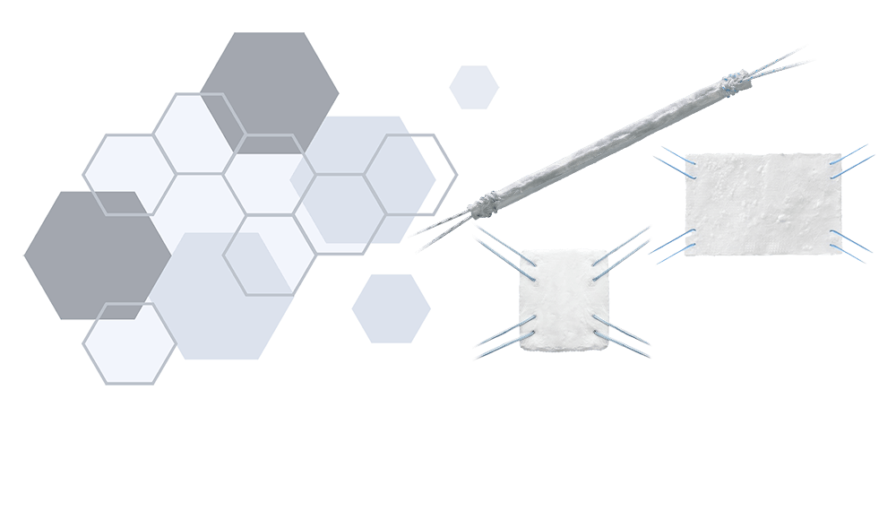 three differently shaped biobrace implants