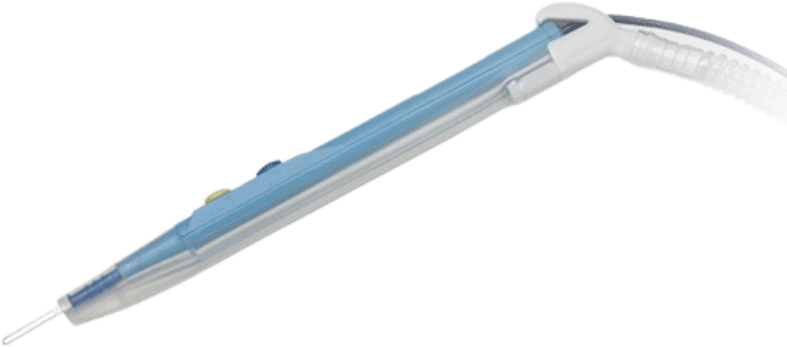 Plumepen Elite zeigt nach unten und zeigt seine Tasten auf dem Bleistift